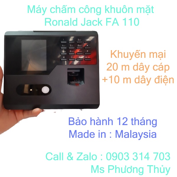 Bán máy chấm công khuôn mặt công suất nhỏ Ronald jack FA 110 -Lắp đặt tân nơi- BH 12 tháng