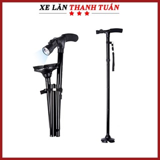 Gậy chống cho người già, gậy chống trượt, gậy batoong, kết hợp đèn pin tiện dụng cho người già di chuyển dễ dàng