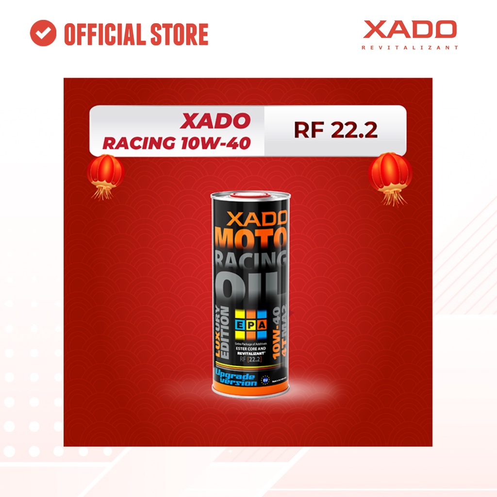 Nhớt nhập khẩu siêu cao cấp XADO luxury moto racing v3 4t ma2 10w40 upgrade version