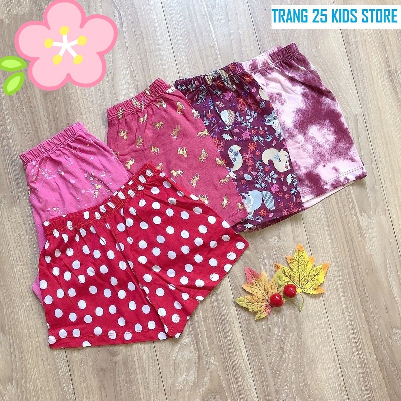 Quần Đùi Mặc Nhà Bé gái 4 tuổi-12 tuổi, bé 18Kg-55kg, quần cotton mềm nhẹ, an toàn cho da-Trang 25 Kids-AQ028