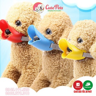 Rọ mõm mỏ vịt silicon cho chó đi dạo - Cutepets