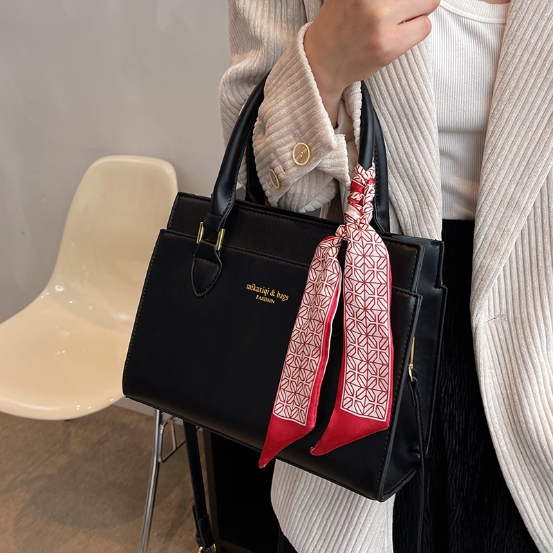 Túi đeo chéo công sở da mịn khăn nơ - Hàng loại 1 - DC552 26x20x11 cm