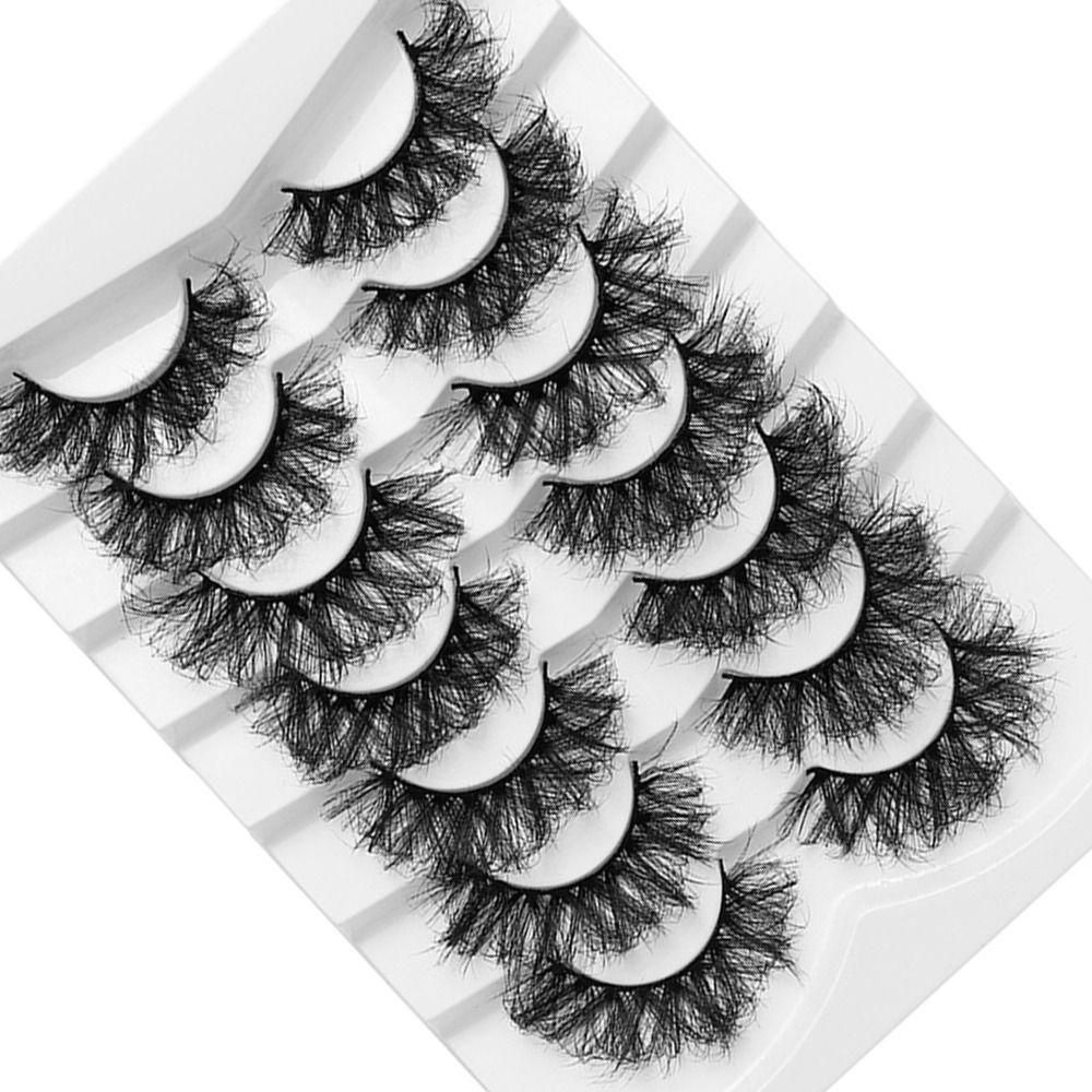 Set 7 Cặp Lông Mi Giả Dày Và Dài Mềm Mại Có Thể Tái Sử Dụng MIH SKONHED