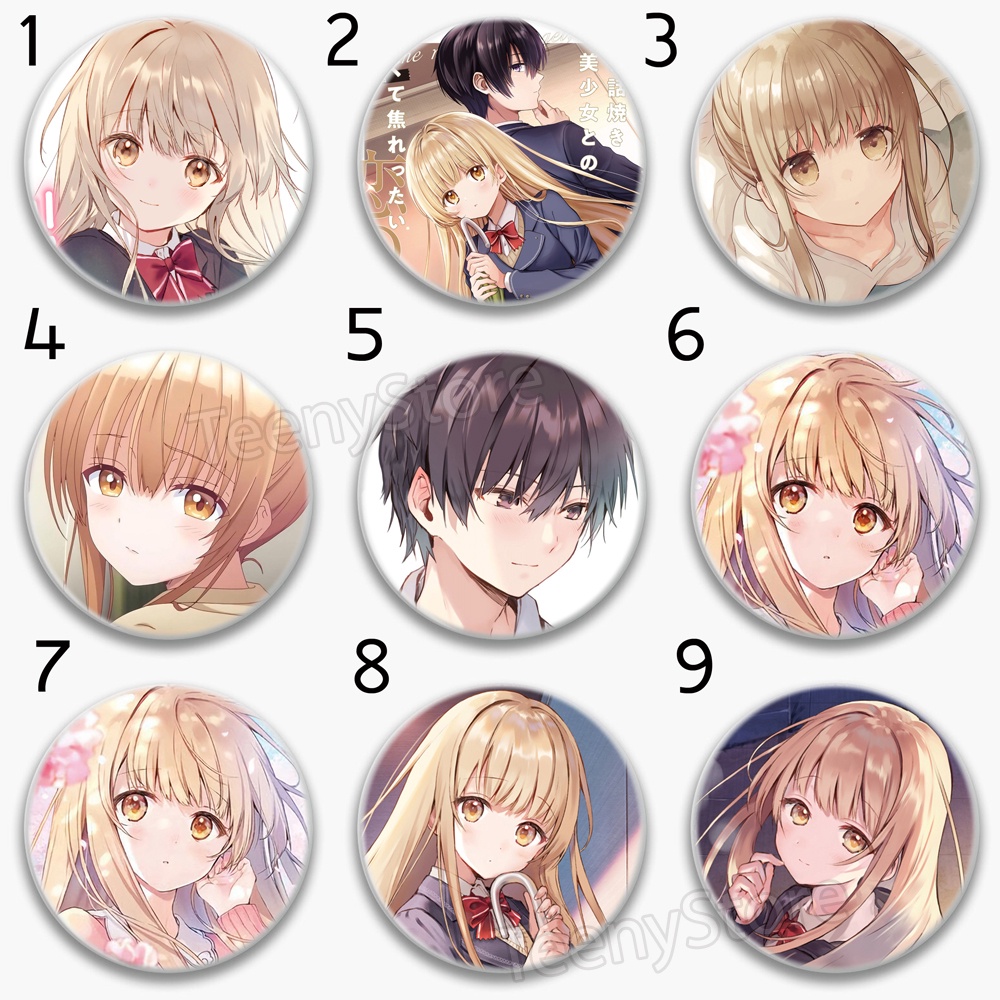 Huy hiệu in hình anime manga Shiina Mahiru Otonari no Tenshi-sama thiên sứ nhà bên