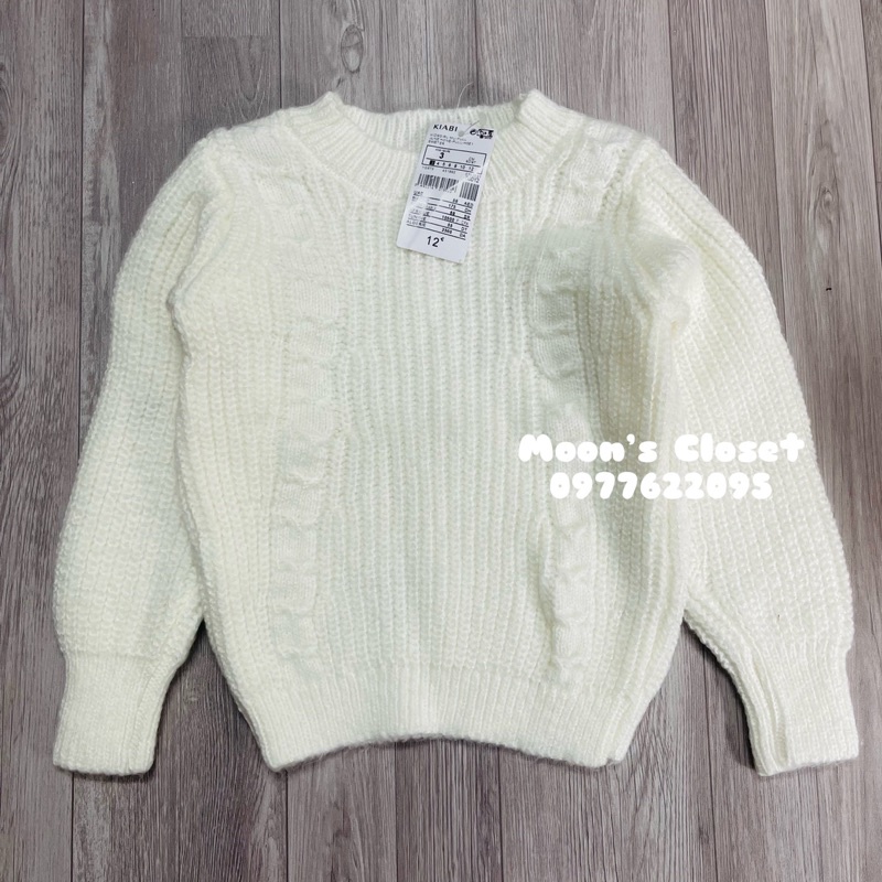 XD- Áo len dày trắng dư size 3y-12y
