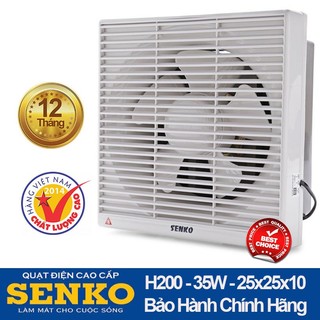 Quạt thông gió, quạt hút mùi âm tường senko h100, h150,h200,h250 bảo hành chính hãng 12 tháng