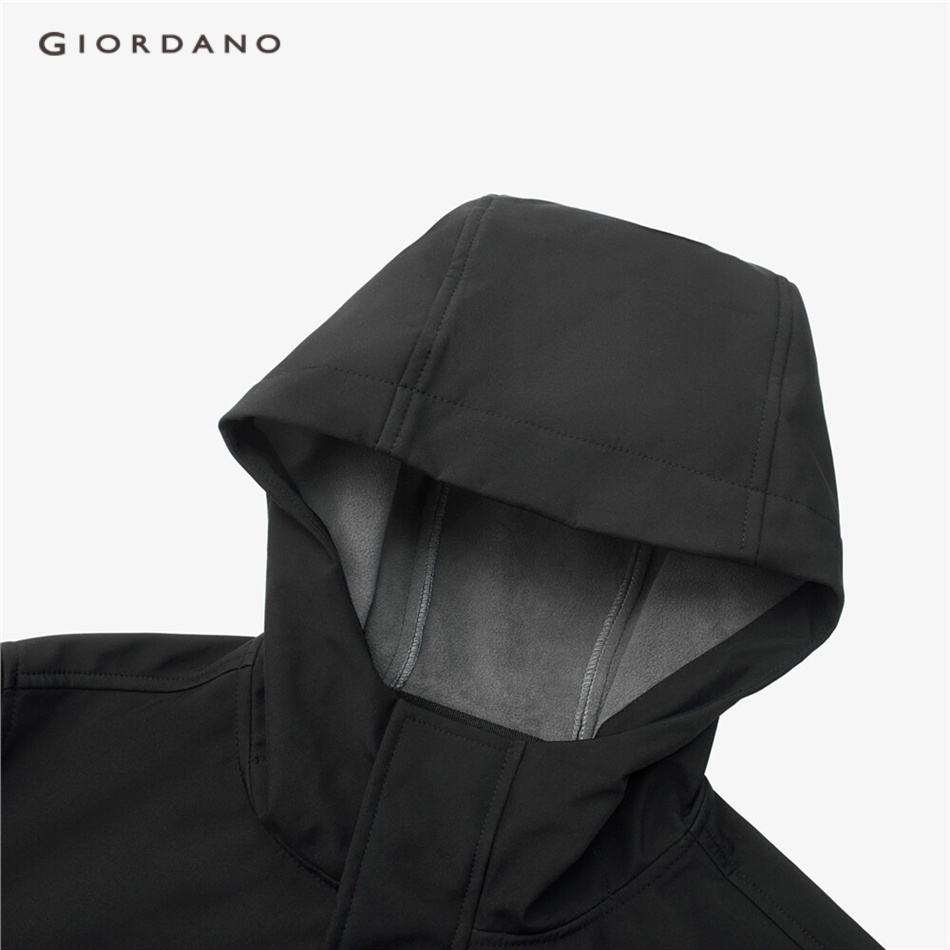 Áo khoác GIORDANO 01072686 có mũ trùm đầu dáng dài lót nỉ