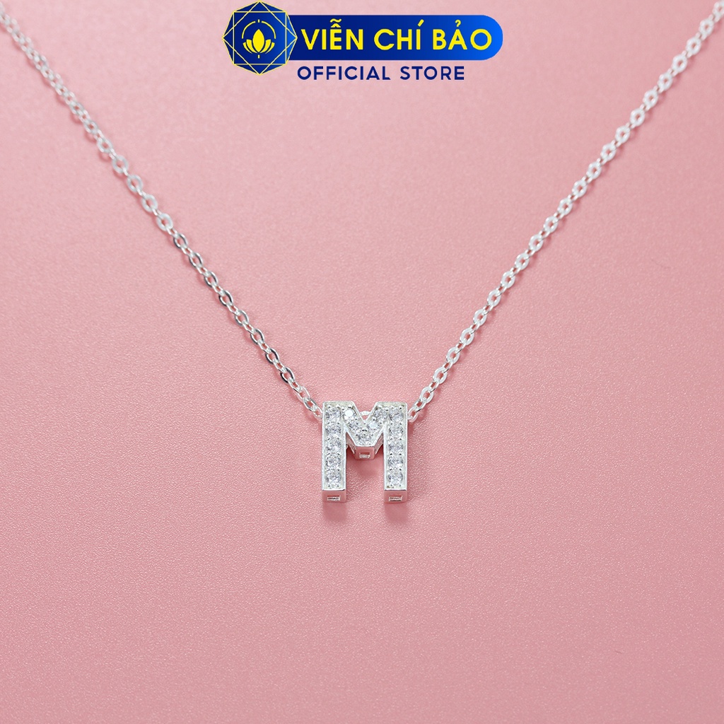 Dây chuyền bạc nữ mặt chữ chất liệu bạc S925 thời trang phụ kiện trang sức nữ Viễn Chí Bảo D400610