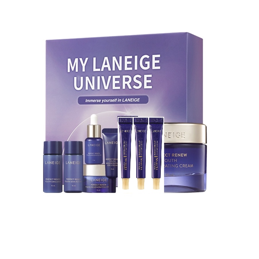 Bộ chống lão hóa Youth Regenerating Cream và dưỡng da toàn diện Perfect Renew Laneige