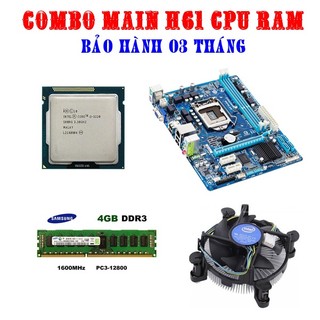 Combo main h61 cpu core i3 ram 4gb + quạt tản nhiệt