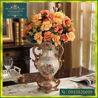 (có sẵn) Lọ + hoa phong cách châu Âu