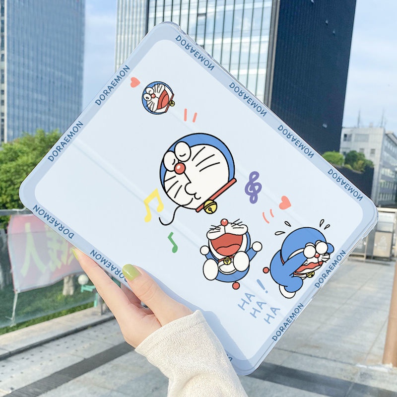 Ốp Máy Tính Bảng TPU Mềm Hình Doraemon Dễ Thương Có Khe Đựng Bút Cho iPad GEN7 / 8 / 9 Air4 Air5 Pro11 "Pro12.9" 2020 / 2021 mini6