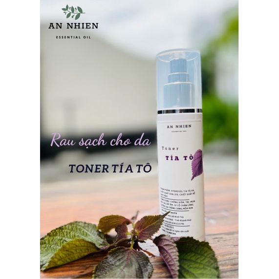 TONER TÍA TÔ HỮU CƠ AN NHIÊN 100ml cấp ẩm, giảm mụn, mờ thâm nám, dưỡng trắng da