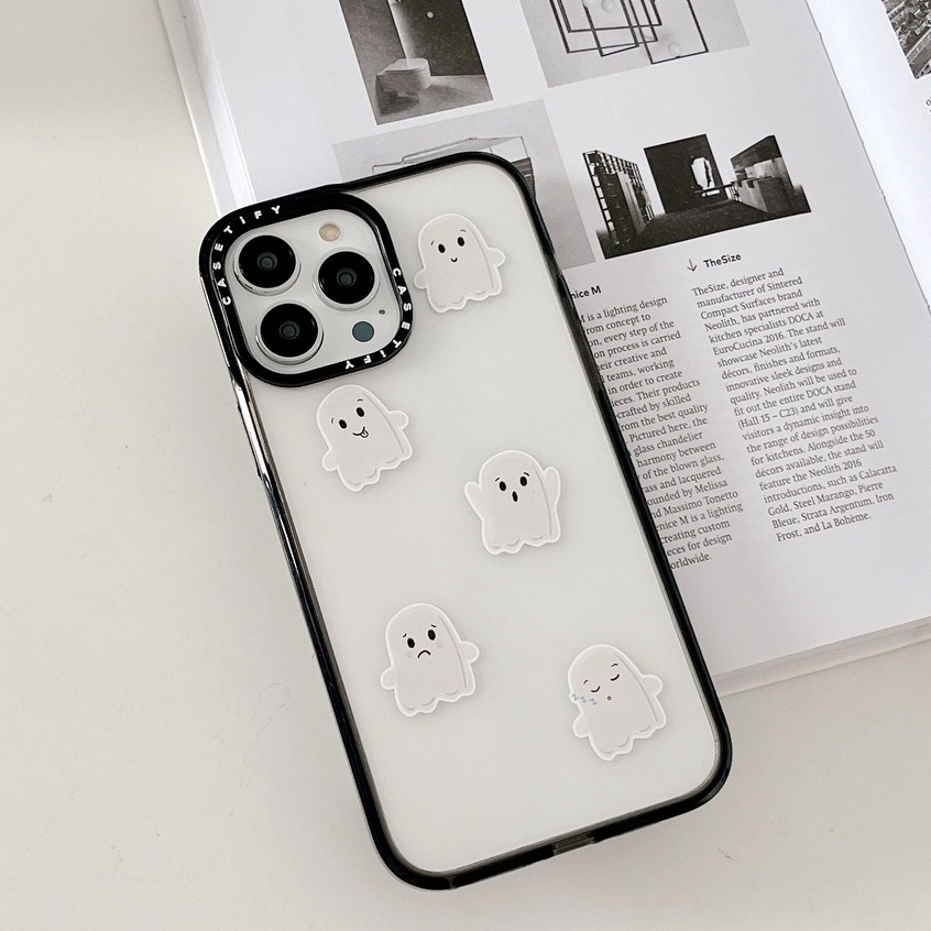 Ốp Điện Thoại acrylic Hình Ma Nhỏ Cho Iphone 14 14 13 12 11