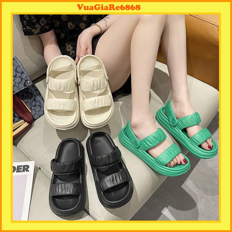 Dép xăng đan Quai Hậu Nhựa Nhún Siêu Nhẹ EVA chống trượt thoáng khí Đi Được 2 kiểu đi học ,đi làm mã QH22