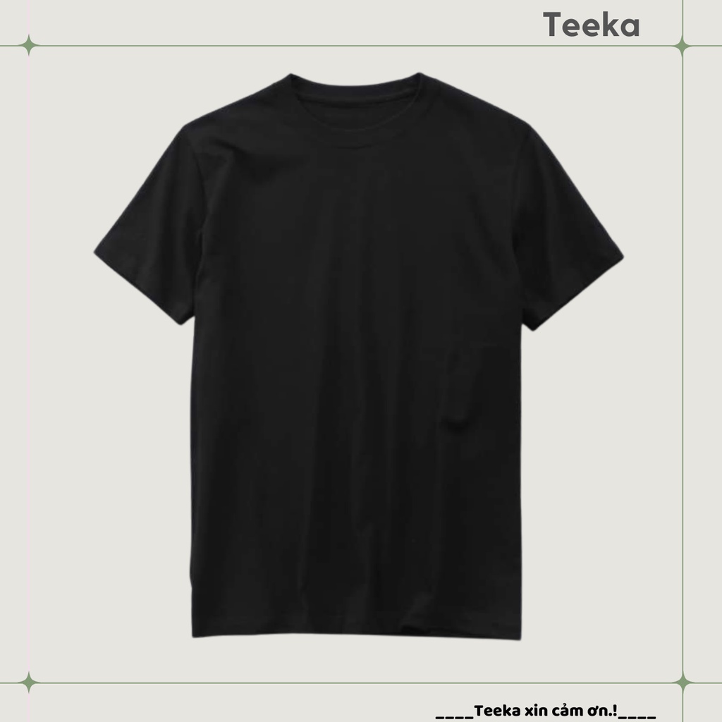 Áo thun nam trơn cổ tròn cotton Việt form slimfit basic tay ngắn, vải mịn, co giãn form đứng