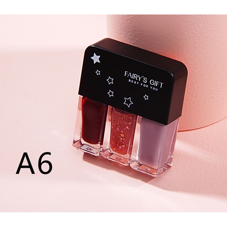 Bộ 3 sơn móng tay Sơn Móng Tay Nhũ + Lì Fairy's Gift màu kẹo xinh xắn