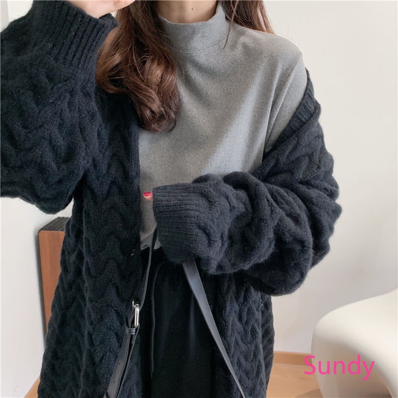 Áo Thun Tay Dài Chất Vải Dày Thời Trang Thu Đông Phong Cách Hàn Quốc Cho Nữ