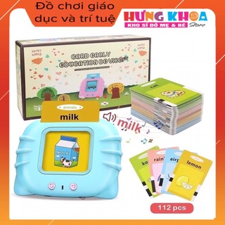 Máy đọc thẻ flashcard tiếng anh cho bé 112 thẻ và 224 từ vựng tiếng anh