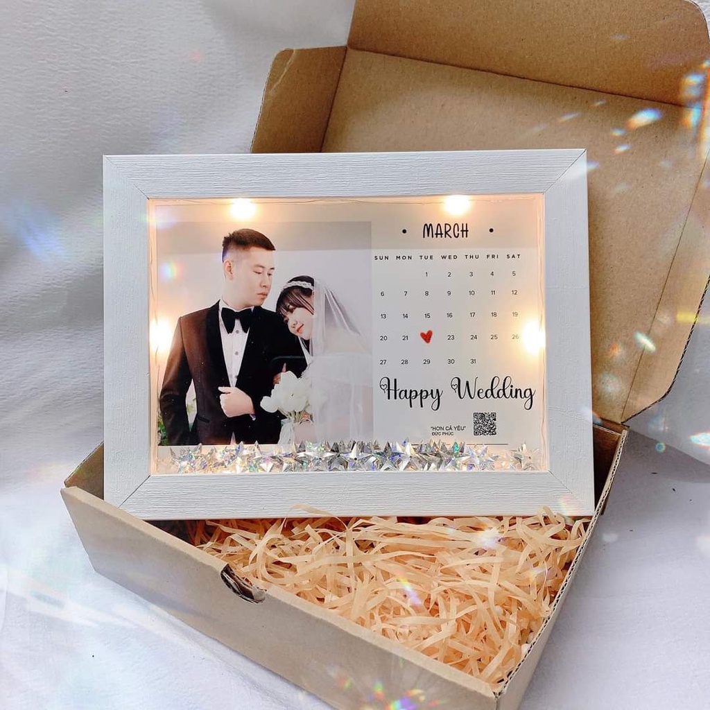 Khung ảnh thiết kế theo yêu cầu 15x21cm làm quà tặng Khung ảnh handmade mã 06