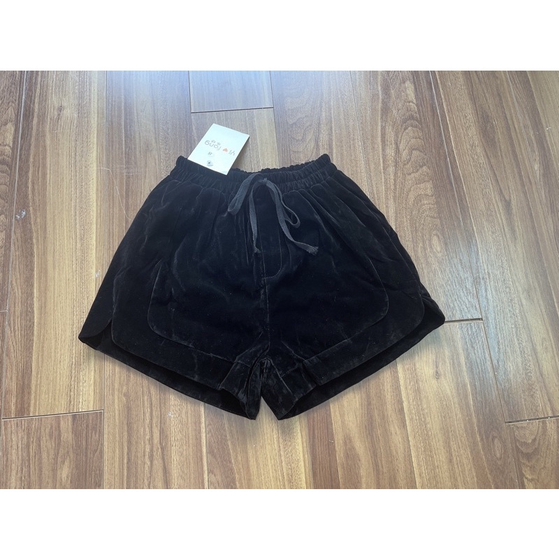 Q01- Quần short nhung cạp chun nơ hàng 2 lớp Sammivnxk☘️Freeship