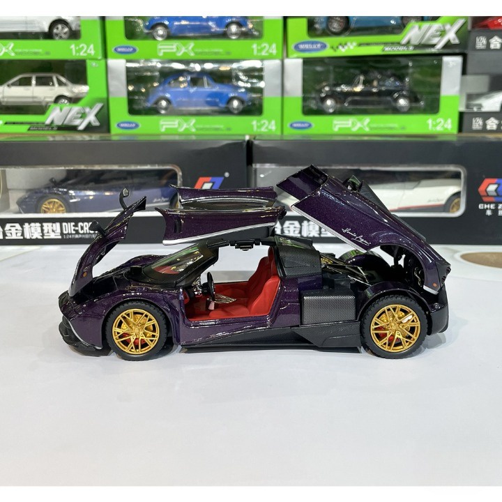 Mô hình xe kim loại PAGANI HUAYRA Roadster tỉ lệ 1:24 hãng Chezhi cực đẹp, xe đồ chơi để bàn trang trí, xe mô hình 1:32