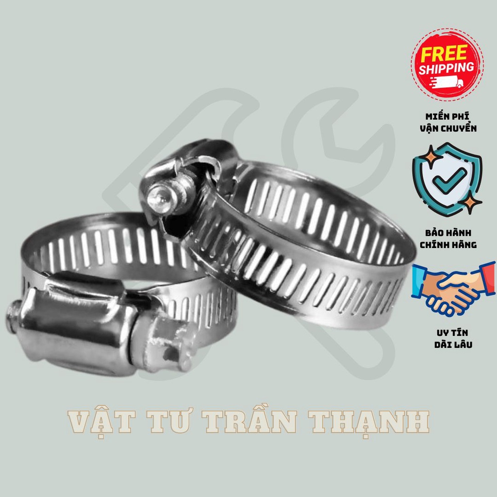 Đai siết ống inox, cổ dê, khóa dây ga chắc chắn, dễ sử dụng (nhận đơn từ set 10 cái trở lên)