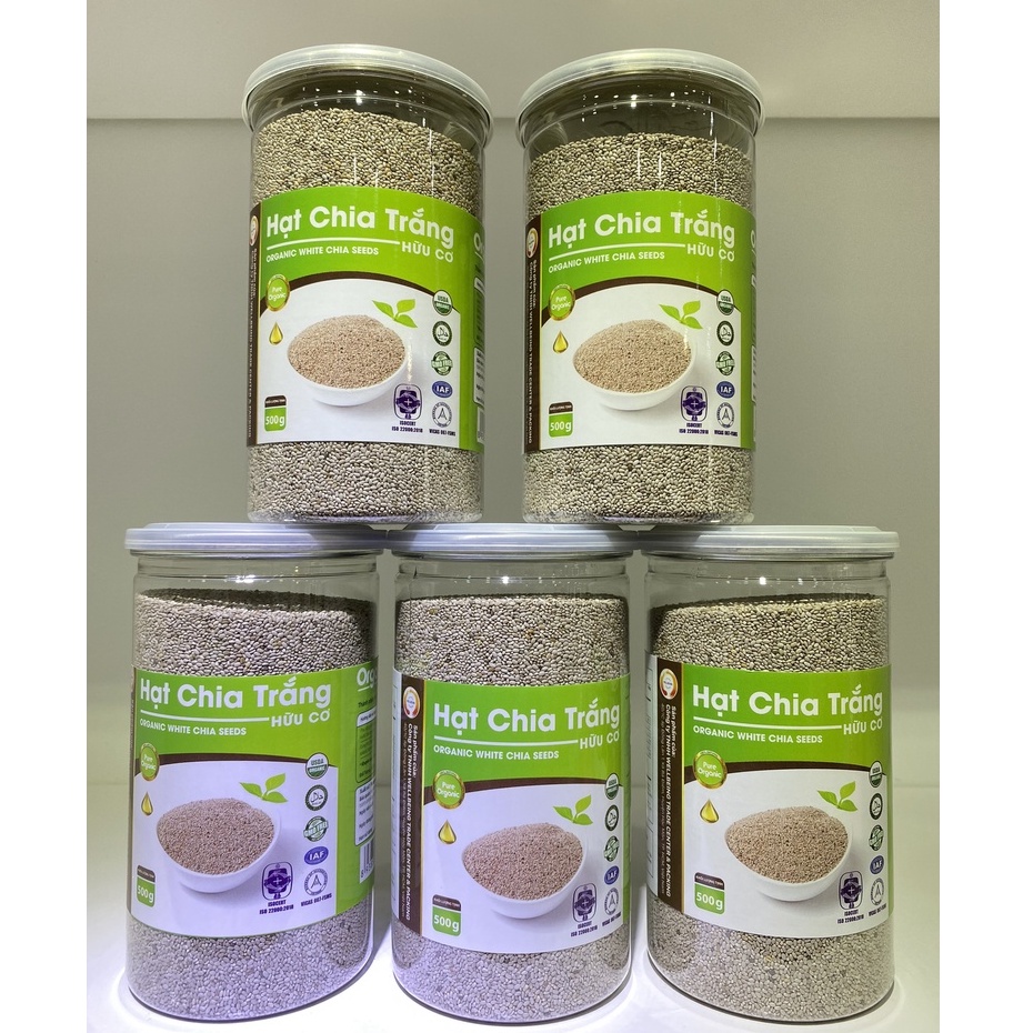 HẠT CHIA TRẮNG organic hữu cơ CHẤT LƯỢNG LOẠI 1 hàng chính hãng Bolivia hộp 500g
