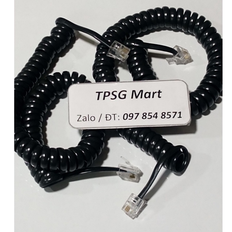 Cáp tai nghe điện thoại bàn - Dạng dây xoắn giãn dài