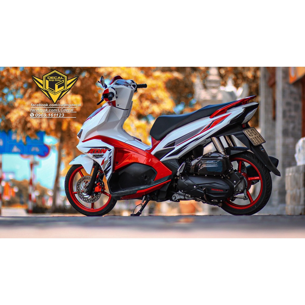 TEM RỜI mẫu ADN đỏ đen cho AirBlade trắng - mẫu mới siêu hot - không bay màu