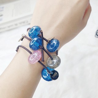 Dây cột tóc đinh charm phong cách Hàn Quốc