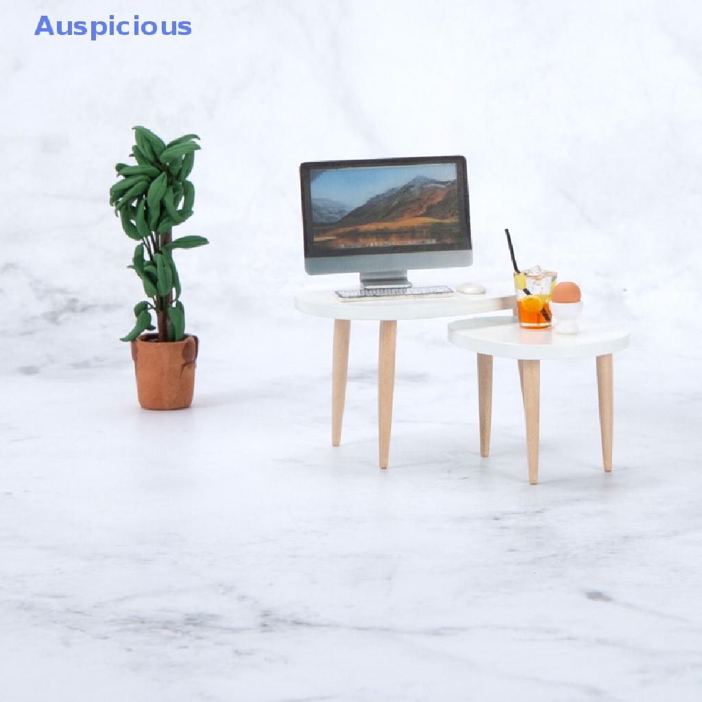 1 Set Mô Hình Bàn Máy Tính Tam Giác Trang Trí Nhà Búp Bê Tỉ Lệ 1: 12