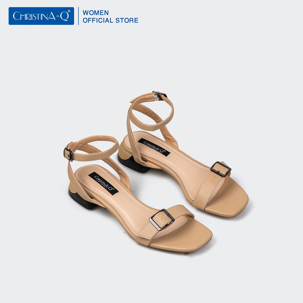 Giày sandals nữ gót trụ ChristinA-Q XDN284