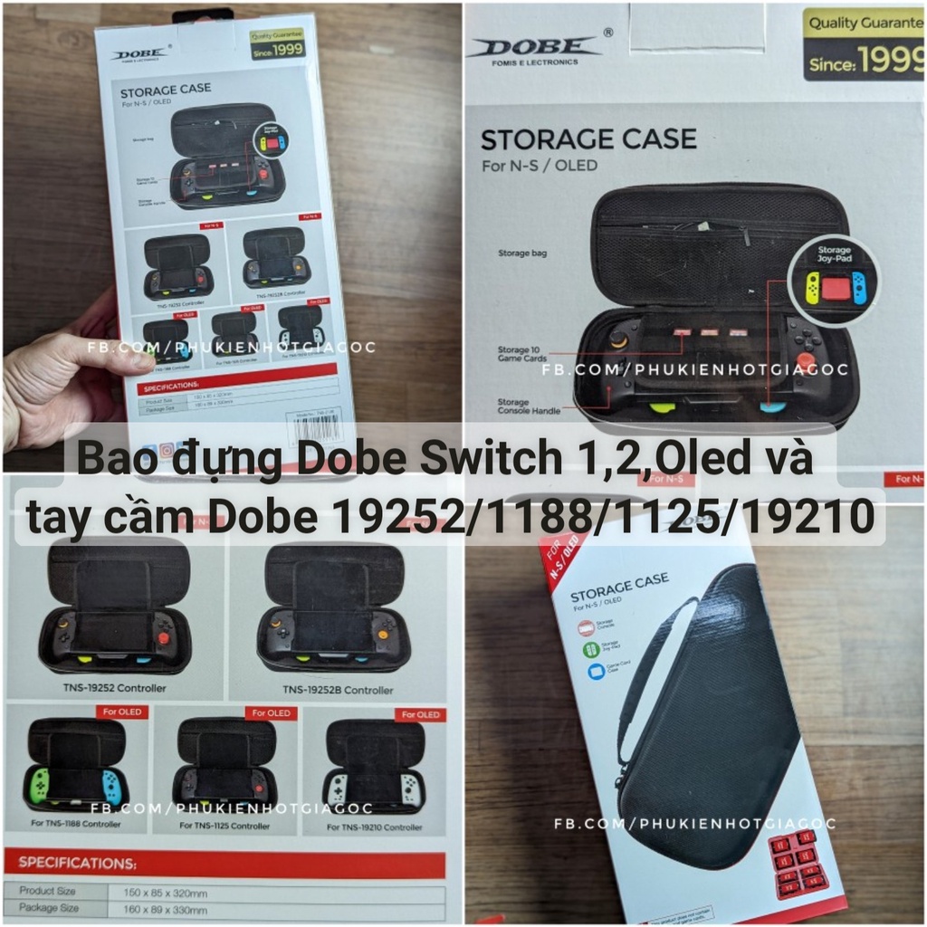 Lẻ bao chống sốc đựng Nintendo Switch 1, 2, Oled và tay cầm Dobe 19252 / 1125 / 19210 / 19252B / 1188 - Dobe TNS-2136