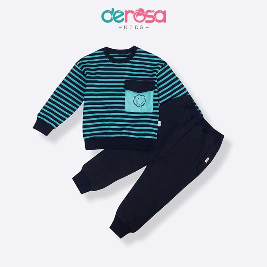 Bộ quần áo thu đông dài tay cho bé trai DEROSA KIDS từ 2 đến 6 tuổi 1045-1077B