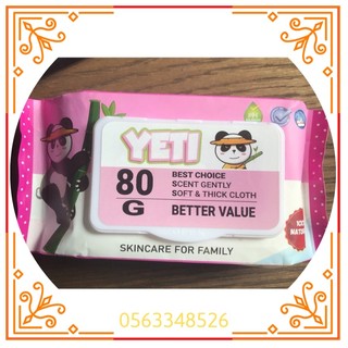 Khăn giấy ướt Yeti 80g -siêu rẽ