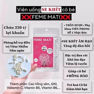 Viên Uống Feme Mati Phụ Khoa Điều Chỉnh Quá Trình Trao Đổi Chất Gói 30 Viên