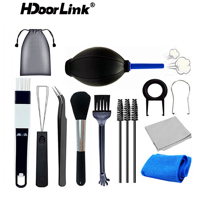 Set 12 dụng cụ làm sạch HDOORLINK loại bỏ bụi bẩn tiện lợi dành cho bàn phím cơ máy tính máy ảnh