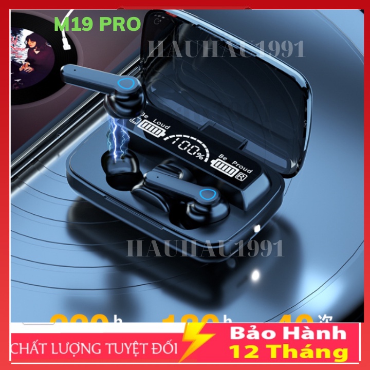 Tai Nghe Bluetooth M19 Pro Cảm Ứng Thông Minh Chống Ồn Tốt Bass Mạnh Pin 2500mah, Bảo Hành 12 Tháng