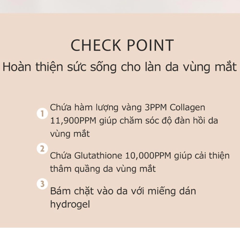 Mặt Nạ Mắt SNP Gold Collagen Dual Eye Patch Chứa Vàng Collagen Glutathione Hộp 60 Miếng