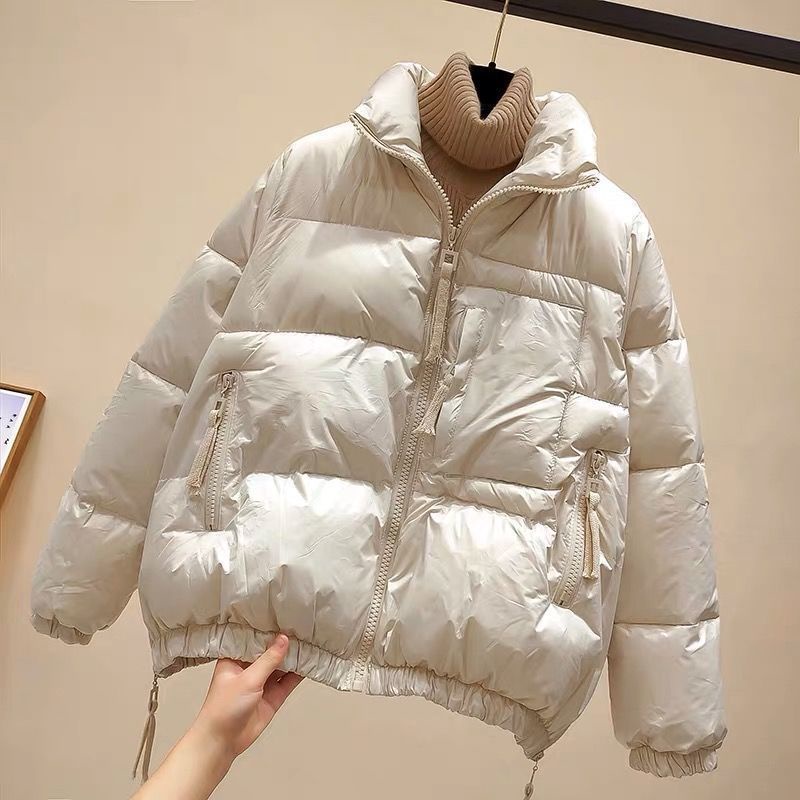 Áo Khoác Đệm Cotton Dày Dặn Cổ Đứng Dáng Rộng Phong Cách Hàn Quốc Thời Trang Mùa Đông 2022 Cho Nữ