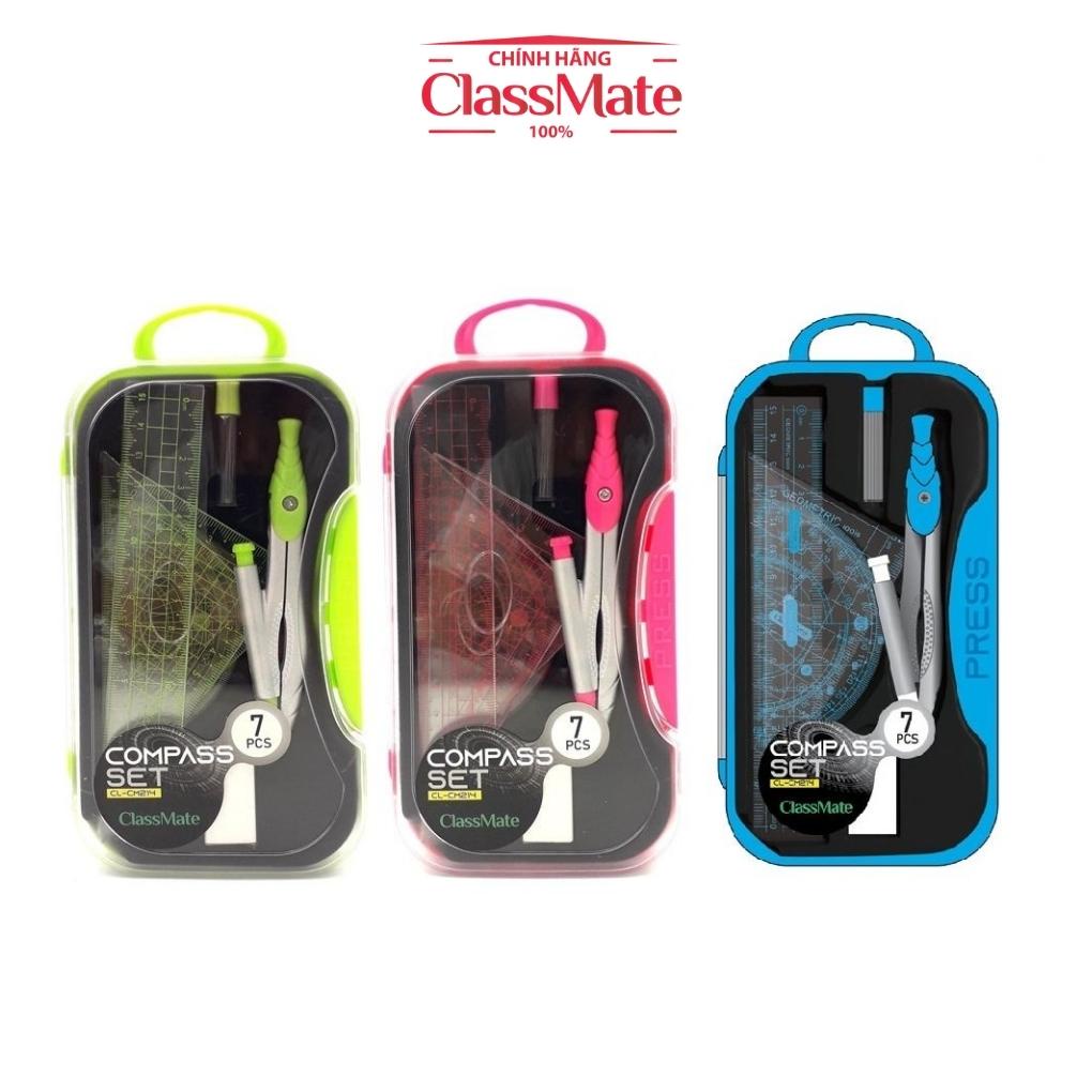 Set Compa 7 Món Chì Bấm CLASSMATE Thiết Kế Đơn Giản, An Toàn Cho Bé Vẽ Hình CL-CM214