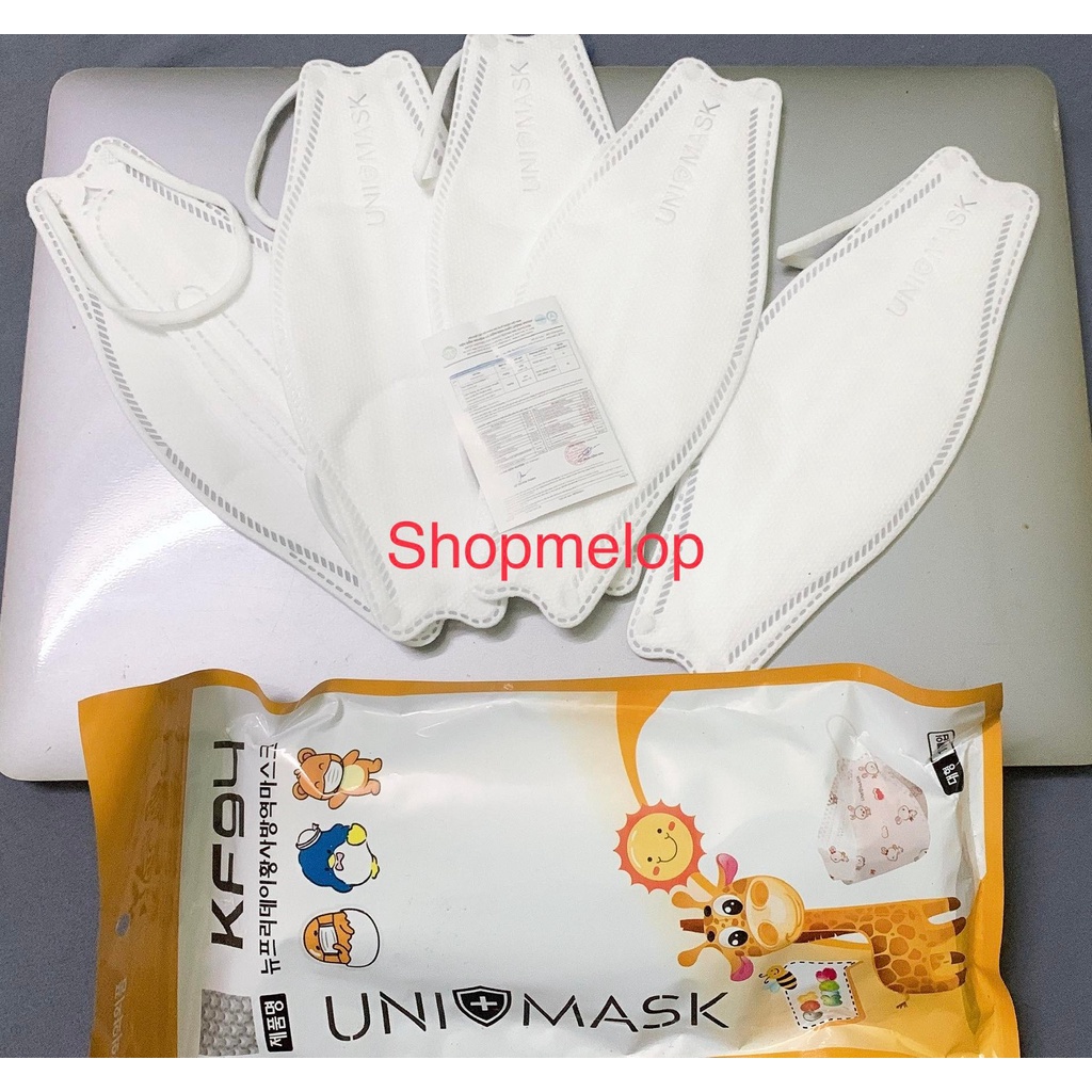 KHẨU TRANG 4D KF94 TRẺ EM UNIMASK GÓI 10 CHIẾC CHO BÉ 3-8 TUỔI