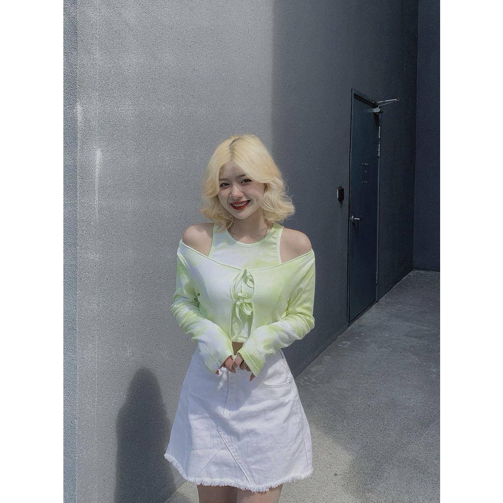 Aó croptop Renier 💓CHEAPY STORE 💓 FREESHIP 💓 loang màu cá tính, dạo phố, y2k