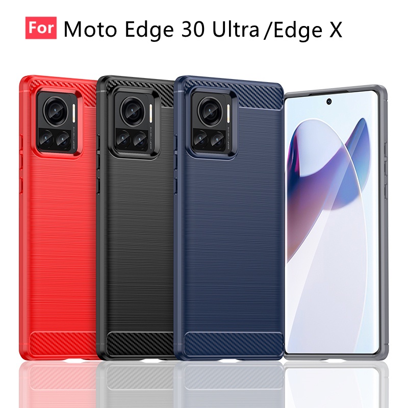 Ốp Điện Thoại TPU Mềm Sợi Carbon Chống Sốc Cho Motorola Moto Edge X Case For Moto Edge X 30 20 Lite Pro Moto Edge 30 Ultra