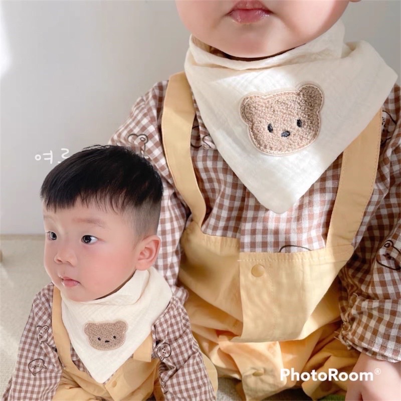 Yếm Gấu 4 lớp cho bé . Chất siêu đẹp.