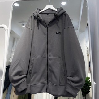 [Rẻ Vô Địch] Áo Nỉ Khoá Form Rộng Nam Nữ Unisex Mũ 2 Lớp Ủi Logo