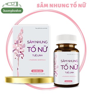 Sâm Nhung Tố Nữ Tuệ Linh - Đẹp Da, Giảm Thâm Nám, Chống Lão Hóa Da, Bổ Sung Nội Tiết Tố Nữ (Lọ 30 viên) [Chính Hãng]