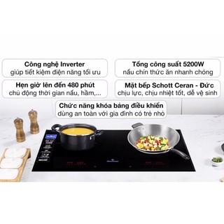 Bếp từ đôi lắp âm Bluestone ICB-6948