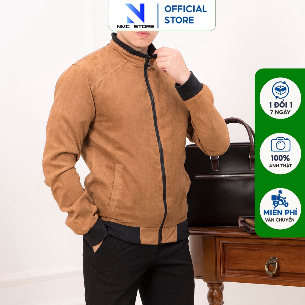 Áo Khoác Da Lộn Nam NMC Cao Cấp - Áo Rét Da Lộn Trẻ Trung Năng Động Mặc Mùa Đông Ấm Áp